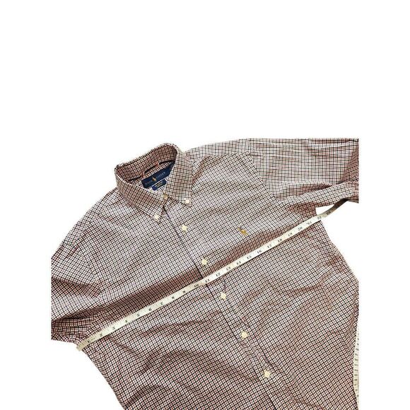 Ralph Lauren Polo Men’s 100% Cotton Stretch Medium plaid LS Full color pony logo - Picture 5 of 10